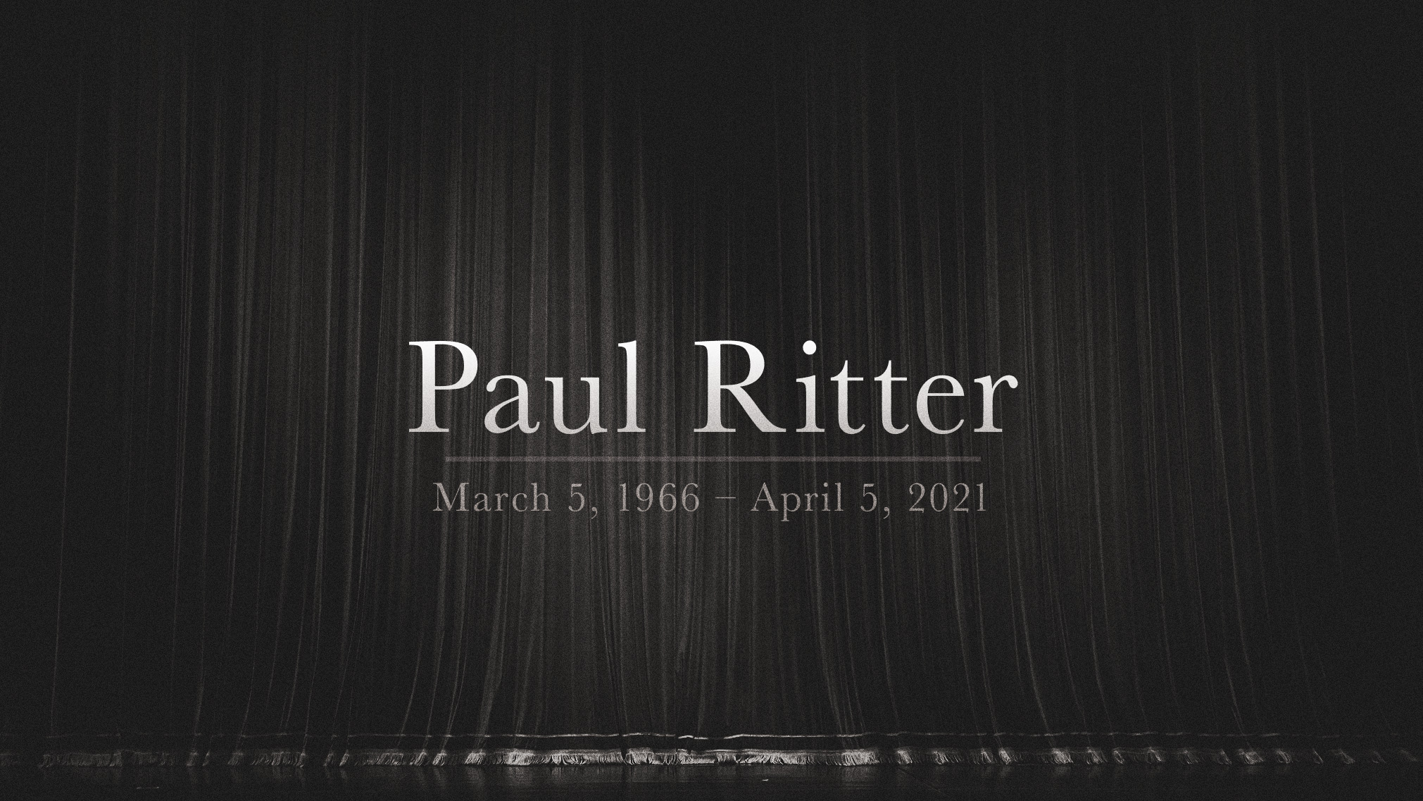 Tony and Olivier Nominee Paul Ritter Dies at 54 - Vimarsana News